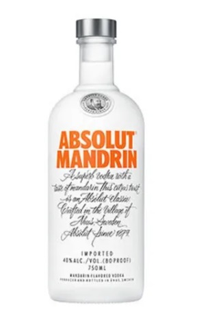 Absolut Vodka Mandarina Mandrin 750 Ml Importado  10% OFF
