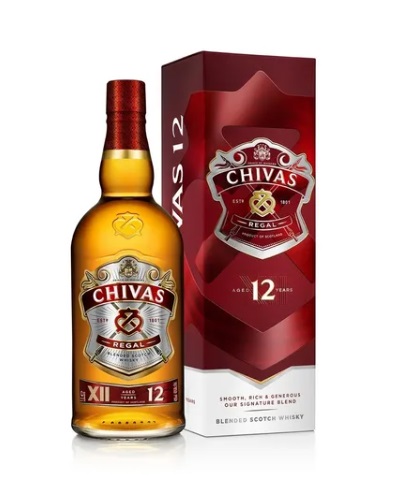 Chivas Regal 12 A帽os Whisky Escoc茅s Botella 1 L + Estuche