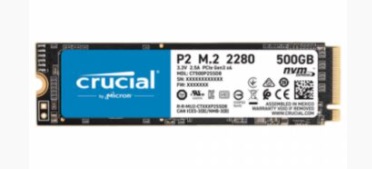 Disco Crucial 500GB P2 M.2 2280 NVMe 2300MB/s PCIe