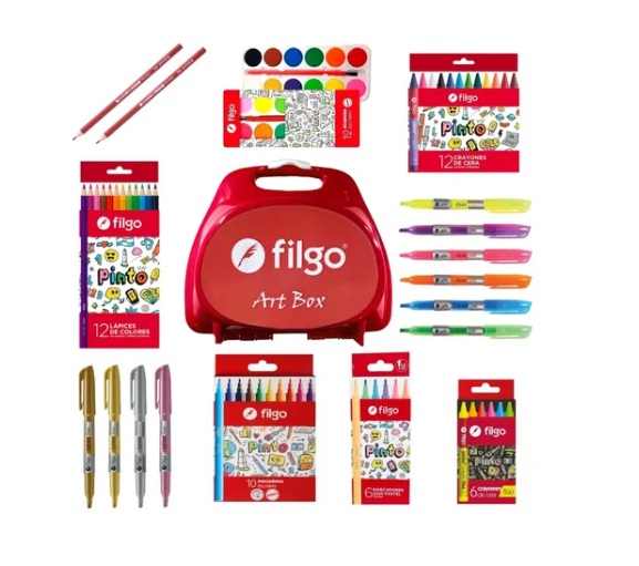 Filgo Art Box Valija De Arte Kit Set Escolar F32