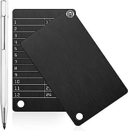 Guarda Seed Steel Crypto - Backup de Semillas de Billetera Criptografica Metal con Lápiz Punta A
