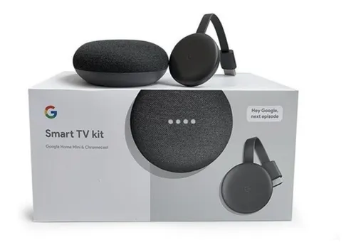Kit Smart Tv: Google Home Mini (color Carb贸n) + Chromecast 3