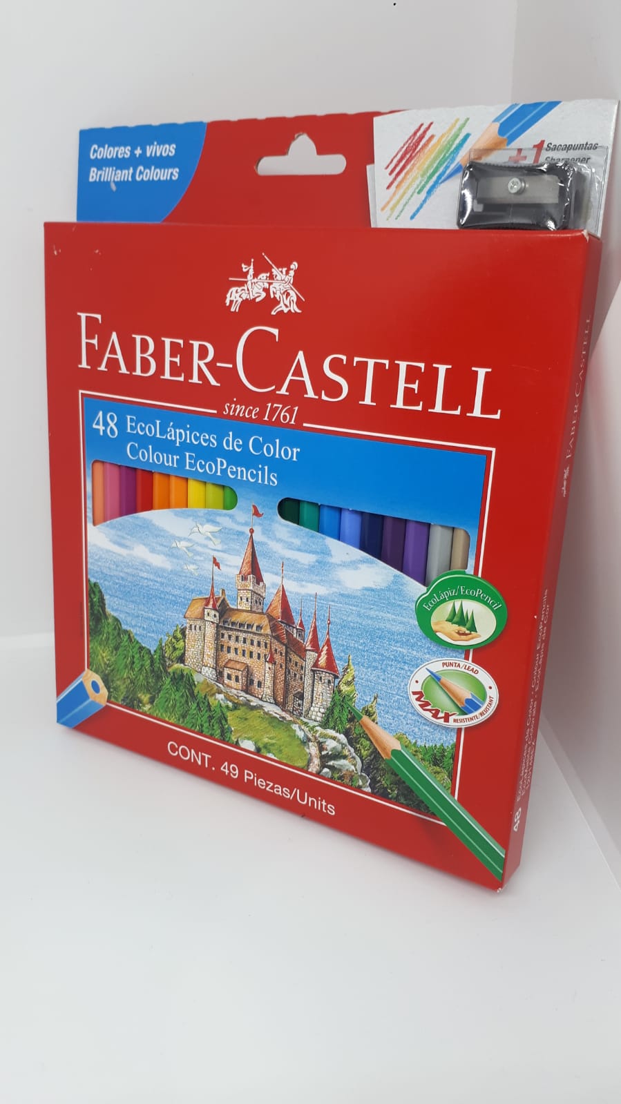 L谩pices De Colores Faber Castell x48 Col. +Sacapuntas de regalo!!